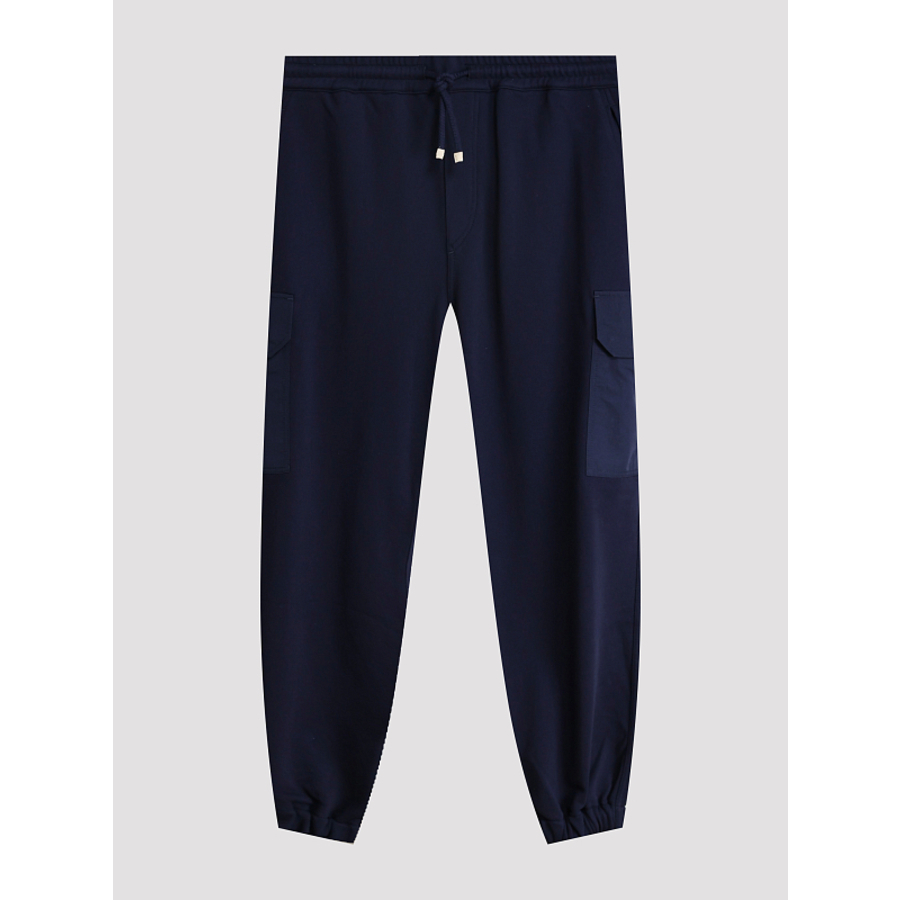 Brunello Cucinelli Cotton-Blend Cargo Joggers — Navy