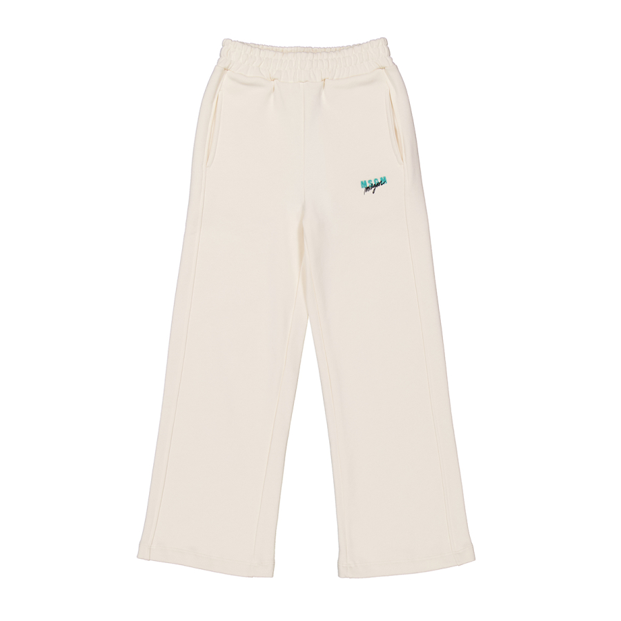 Msgm Girls Embroidered Logo Trousers