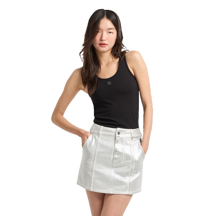 Armani Exchange Womens High Waisted Denim Miniskirt, Size 6