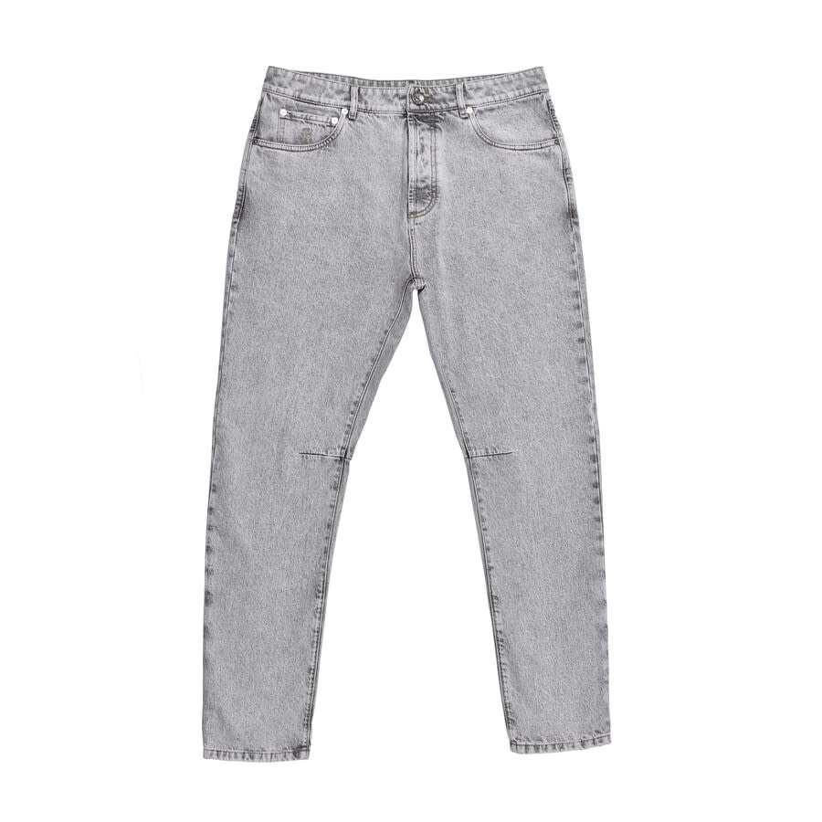 Brunello Cucinelli Stonewashed Denim Jeans — Gray