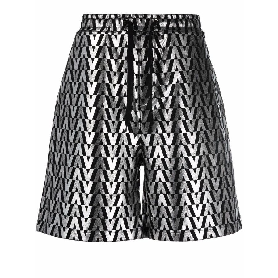 Valentino Garavani High-Shine Monogram Shorts