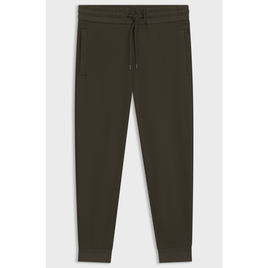 Hugo Boss Stretch-Cotton Tracksuit Bottoms With Cuffed Hems