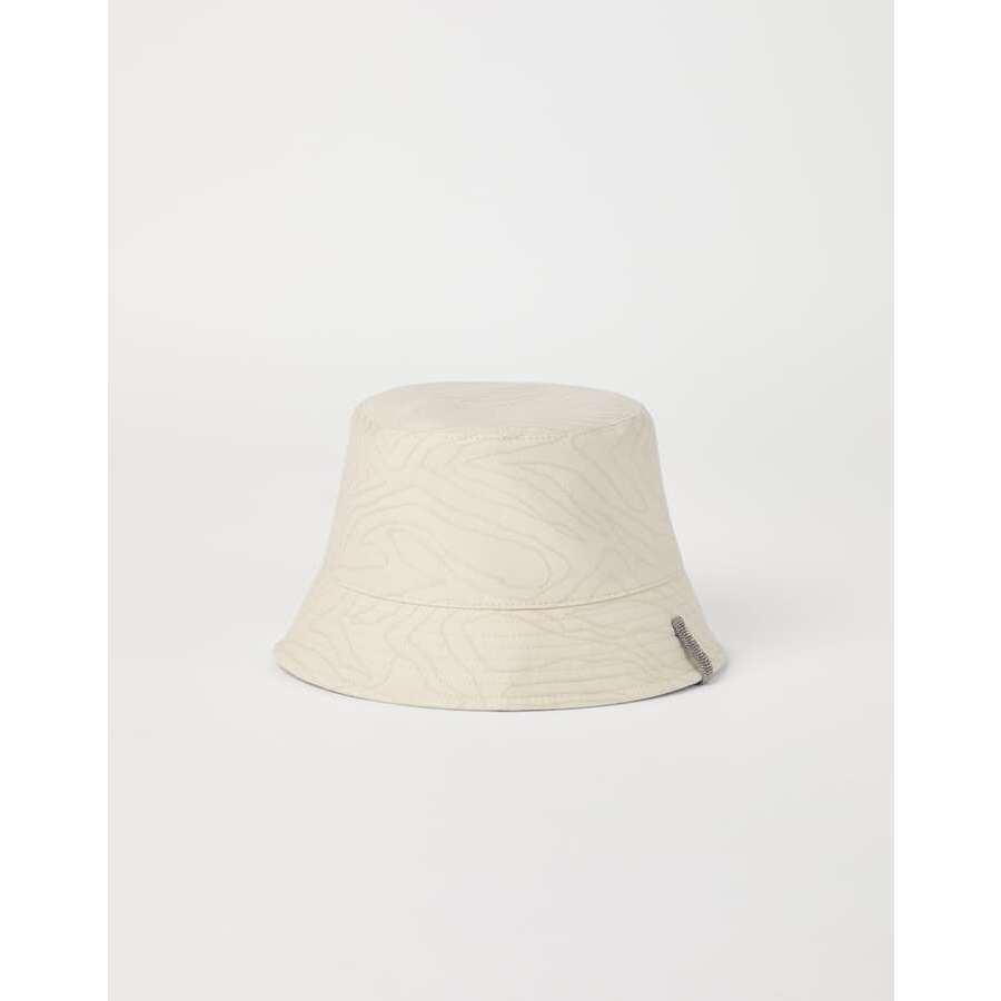 Brunello Cucinelli Womens Off White Cotton Bucket Hat Accessories & Slg