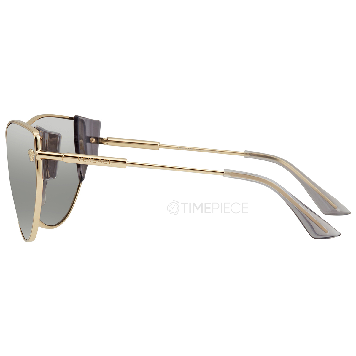 Versace Light Gray Mirrored Silver Cat Eye Ladies Sunglasses VE2239