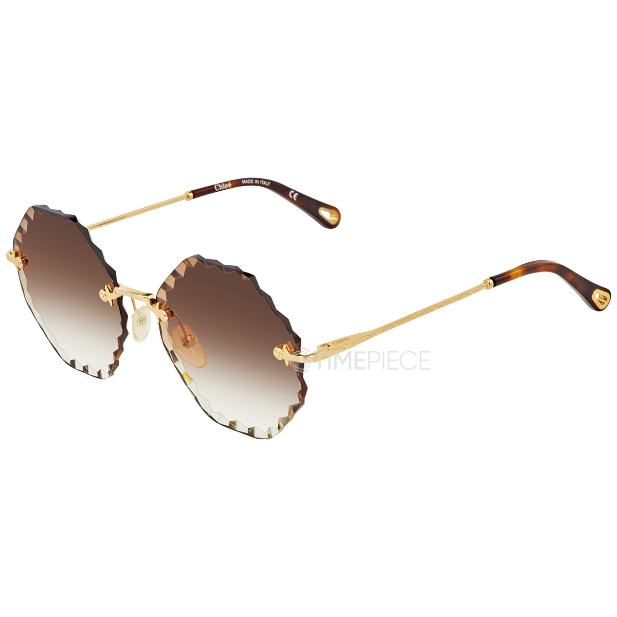 Chloe Gradient Brown Round Ladies Sunglasses CE143S 742