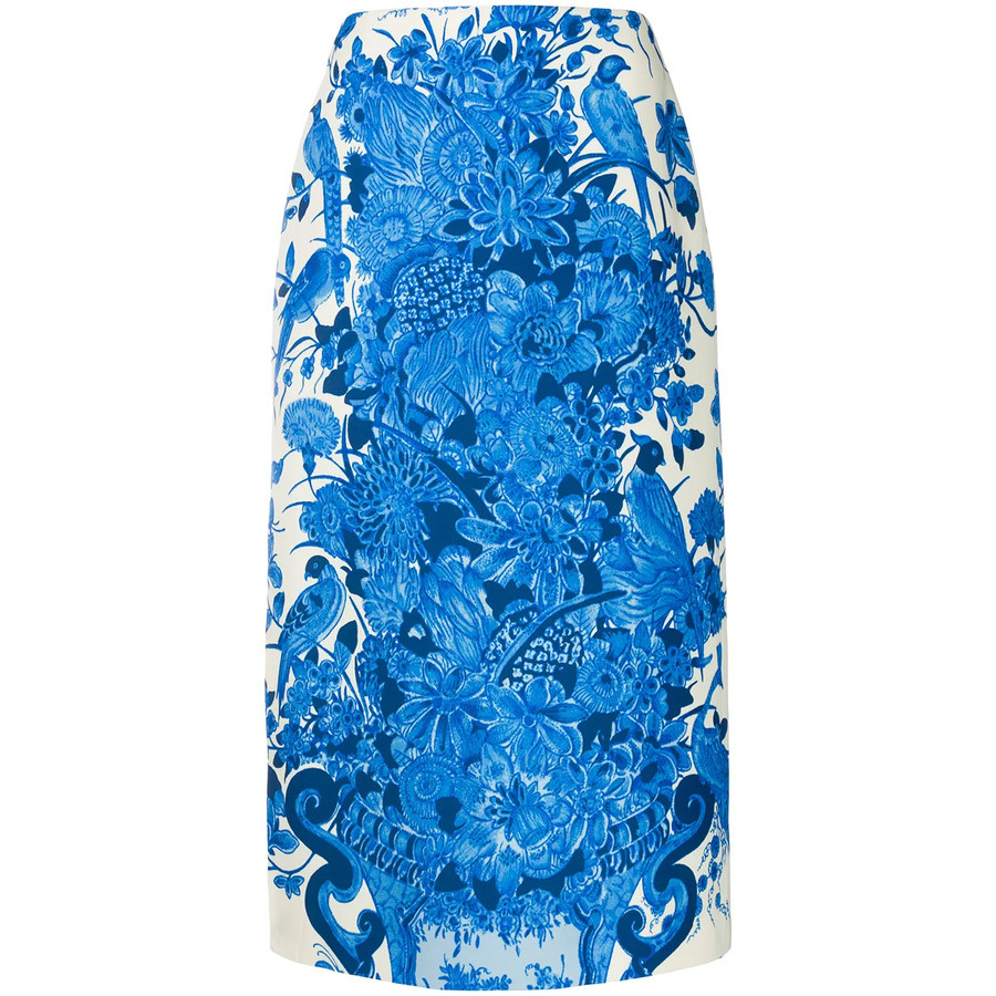Valentino Garavani Floral-Print Mid-Length Skirt
