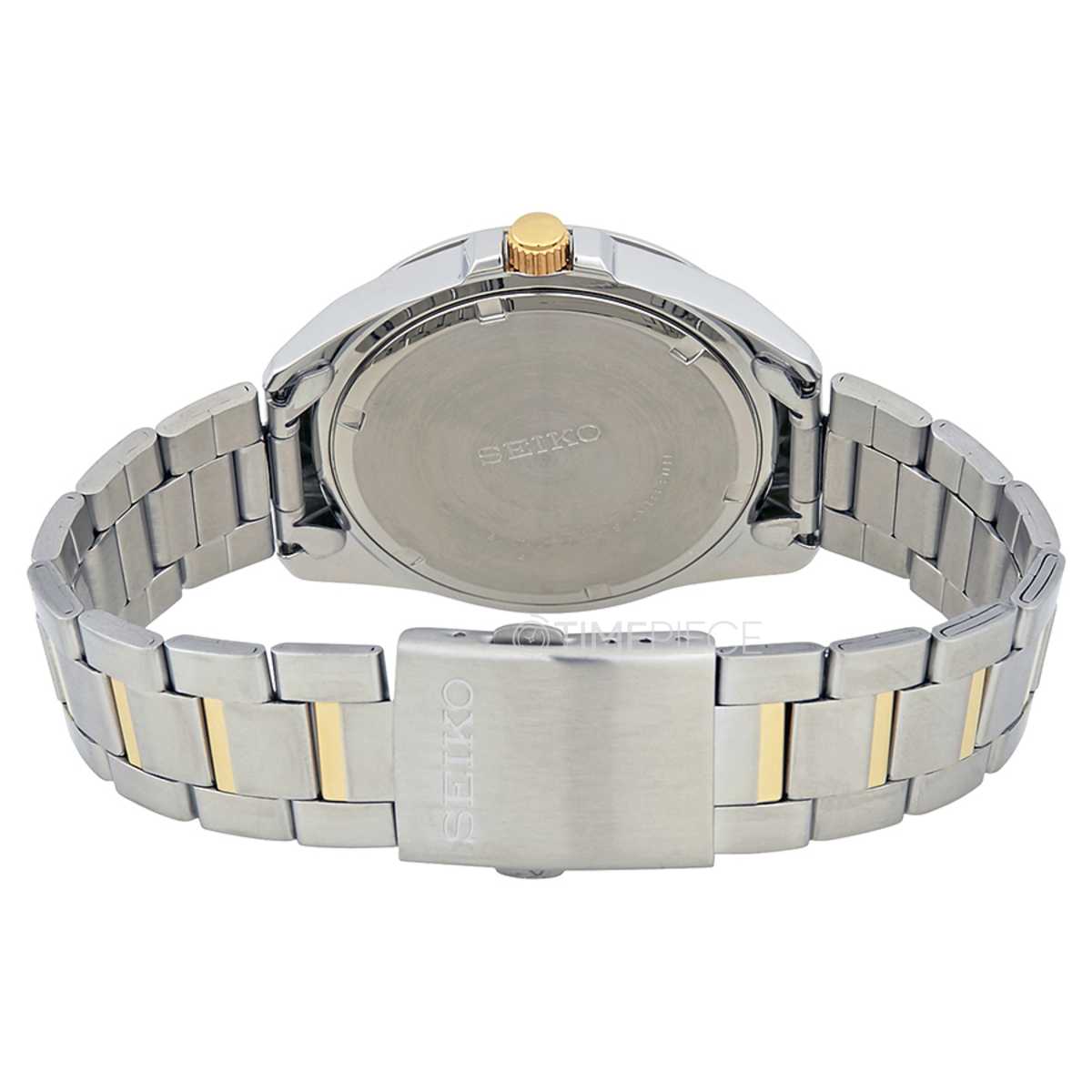 Seiko Silver Dial Two tone Mens Watch SUR211