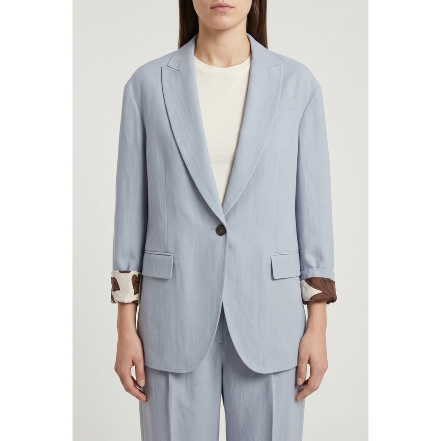 Brunello Cucinelli Wolight Blue Relaxed Suit