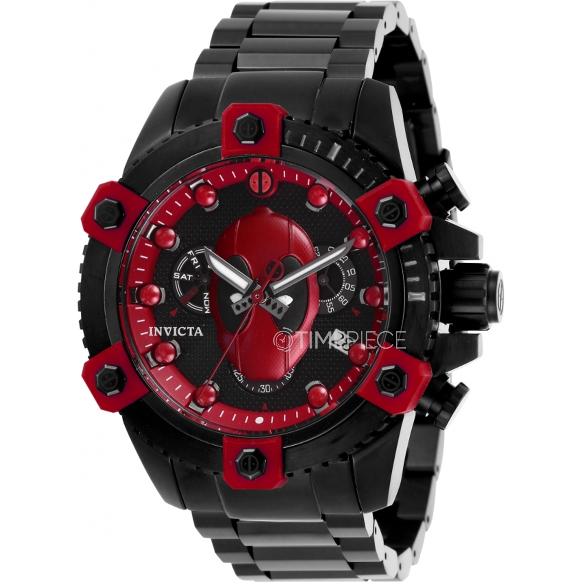 Invicta Marvel Deadpool Chronograph Black Dial Mens Watch 27155