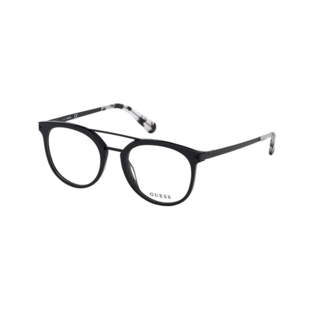 Guess Mens Black Round Eyeglass Frames GU196400550