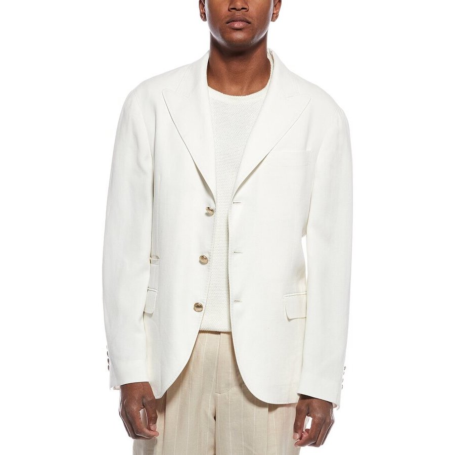 Brunello Cucinelli Panama Linen Tailored Blazer