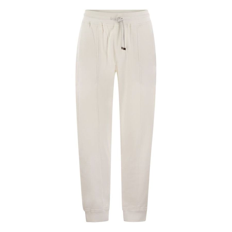 Brunello Cucinelli Off-White Tailored Jogger Pants