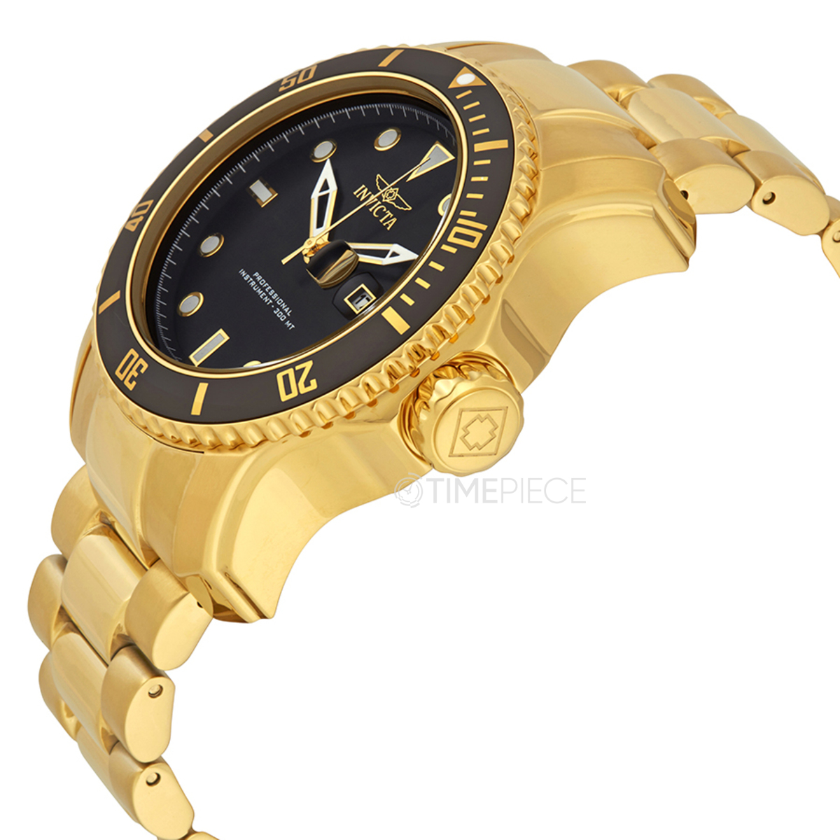 Invicta Pro Diver Black Dial 18kt Gold Ion-plated Mens Watch 15351