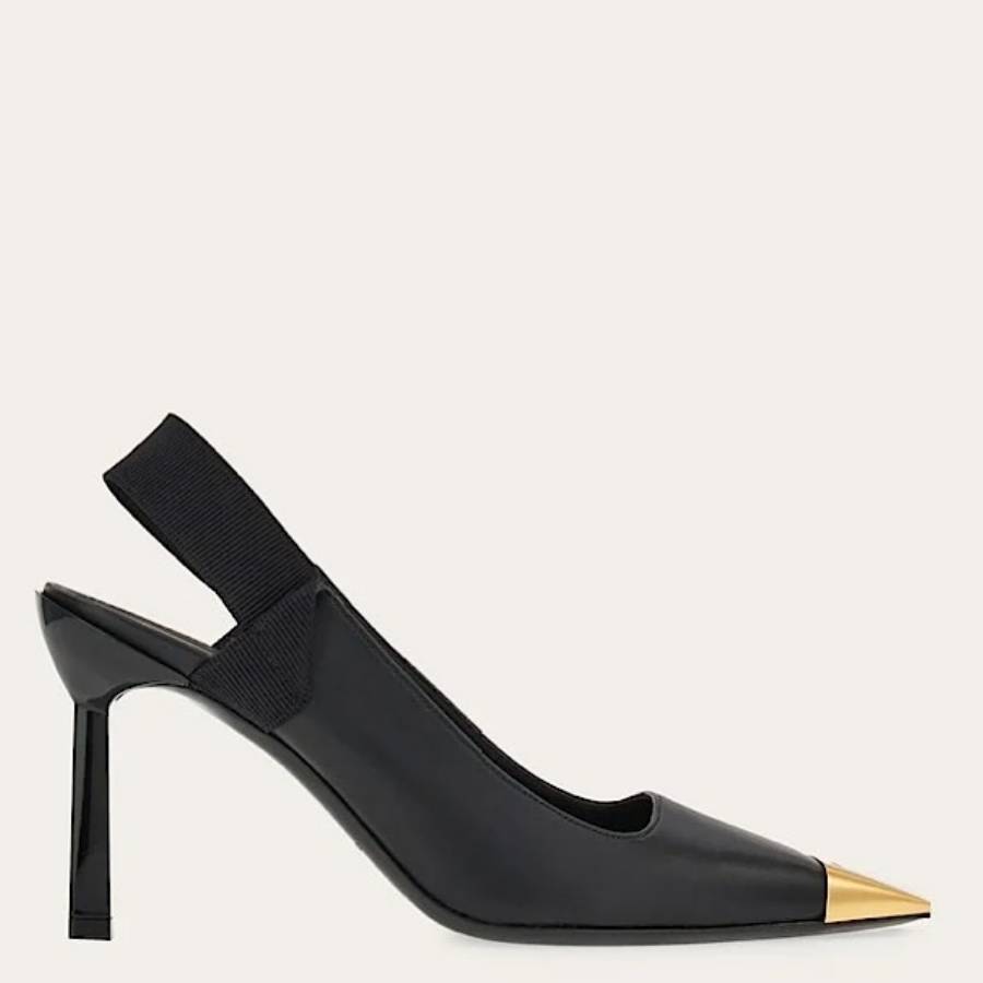 Ferragamo Alhena 85 Pointed-Toe Slingback High Heels