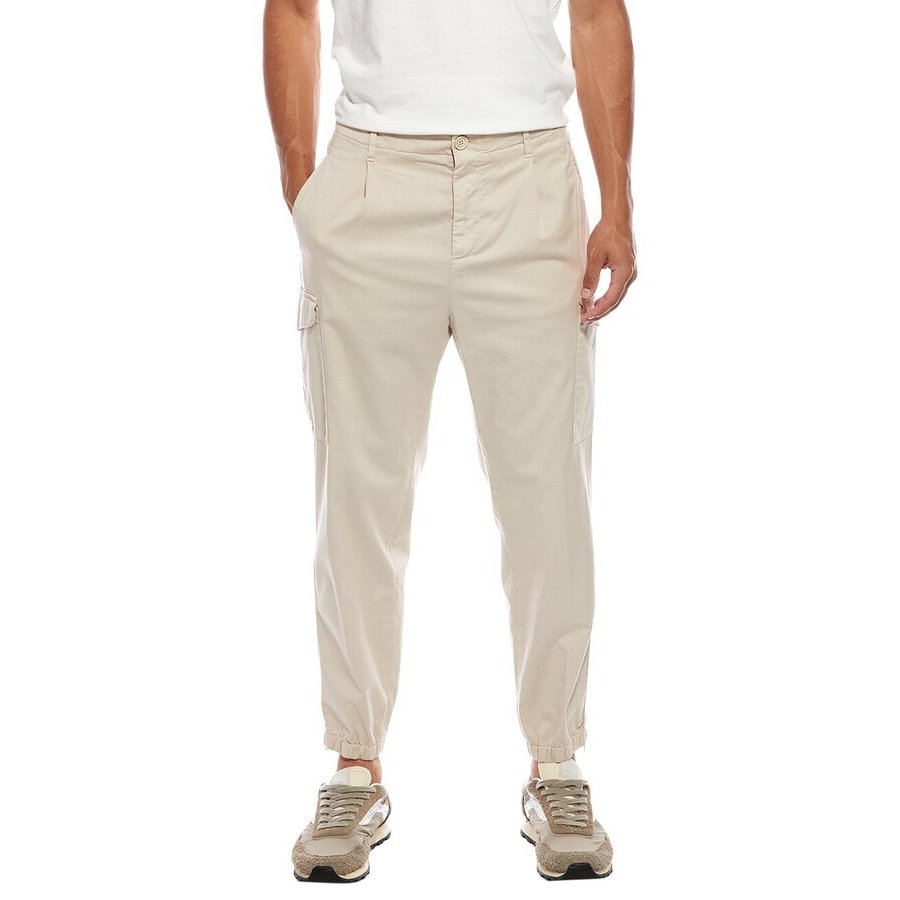 Brunello Cucinelli Tapered Cotton-Blend Cargo Pants — Beige