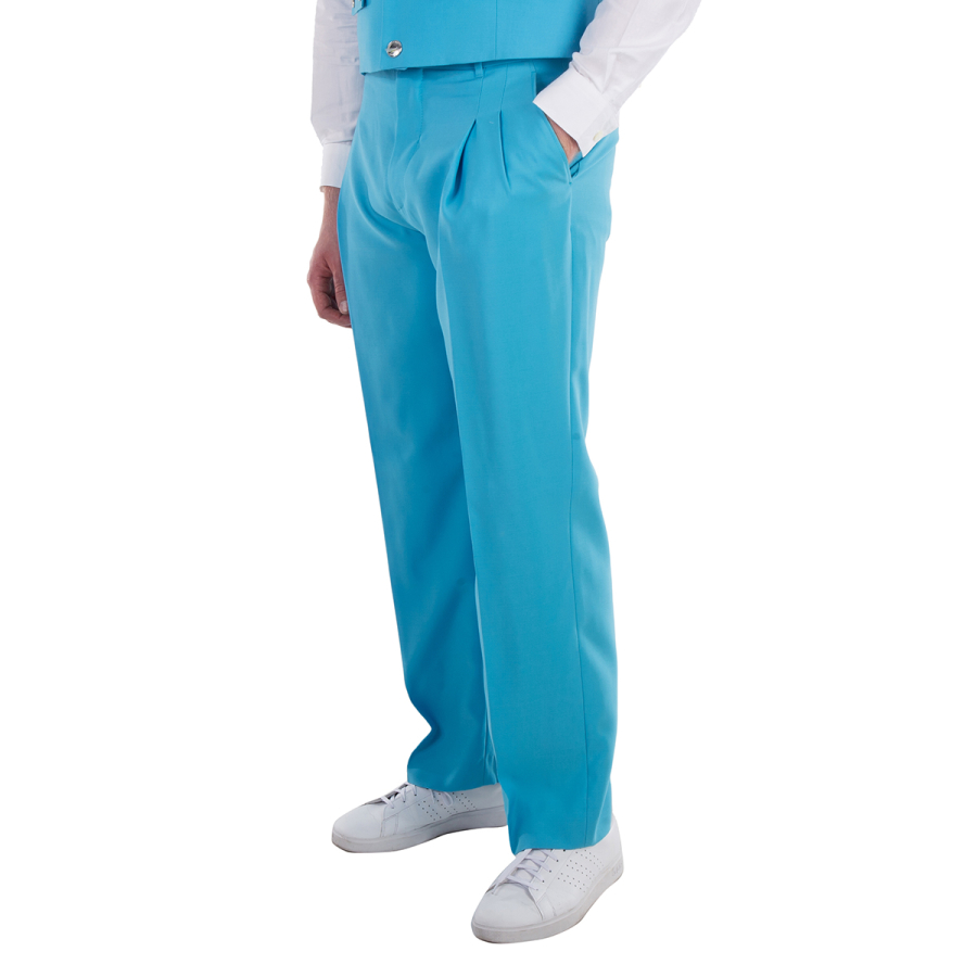 Burberry Bright Opal Blue Tailored Wool Trousers
