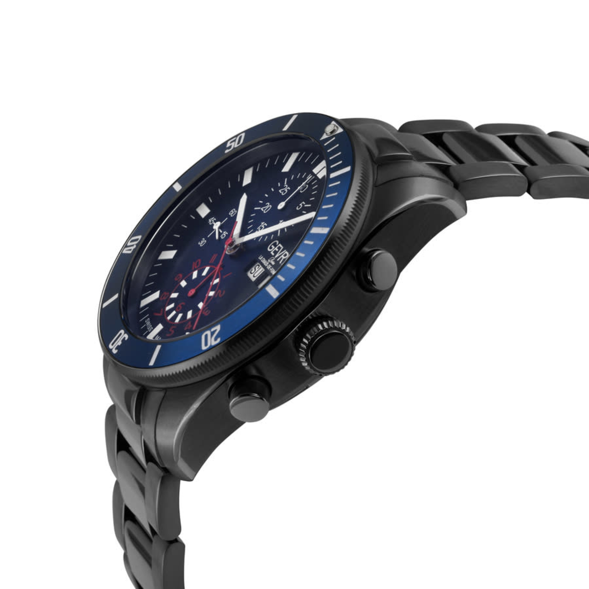 Gevril Yorkville Chronograph Automatic Blue Dial Mens Watch 48623B