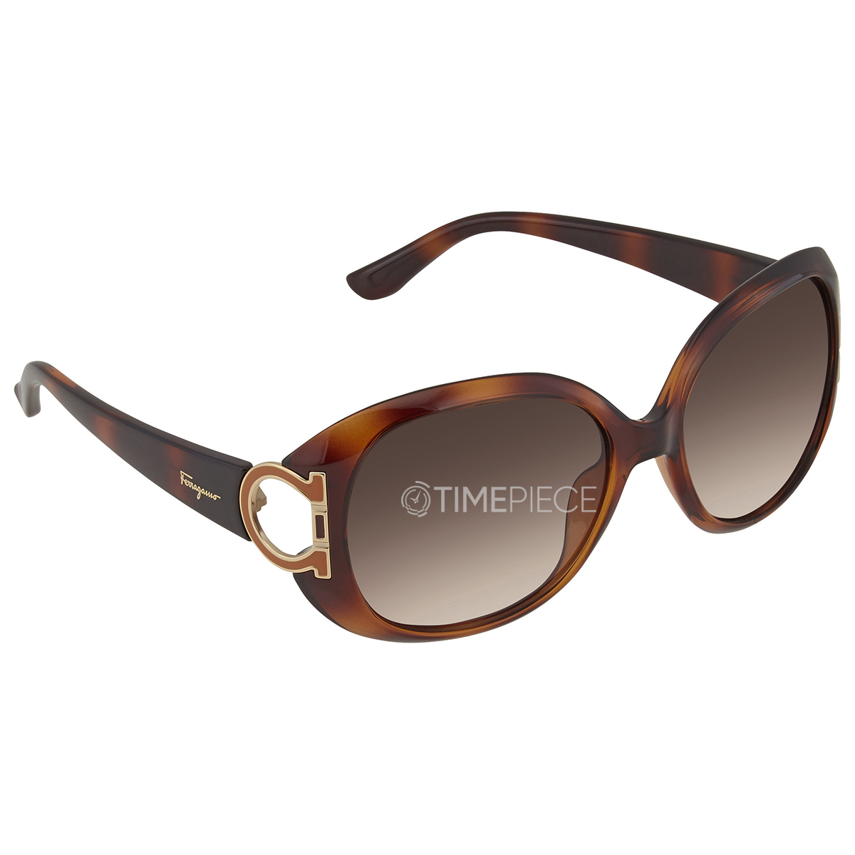 Salvatore Ferragamo Brown Gradient Oval Ladies Sunglasses SF668S