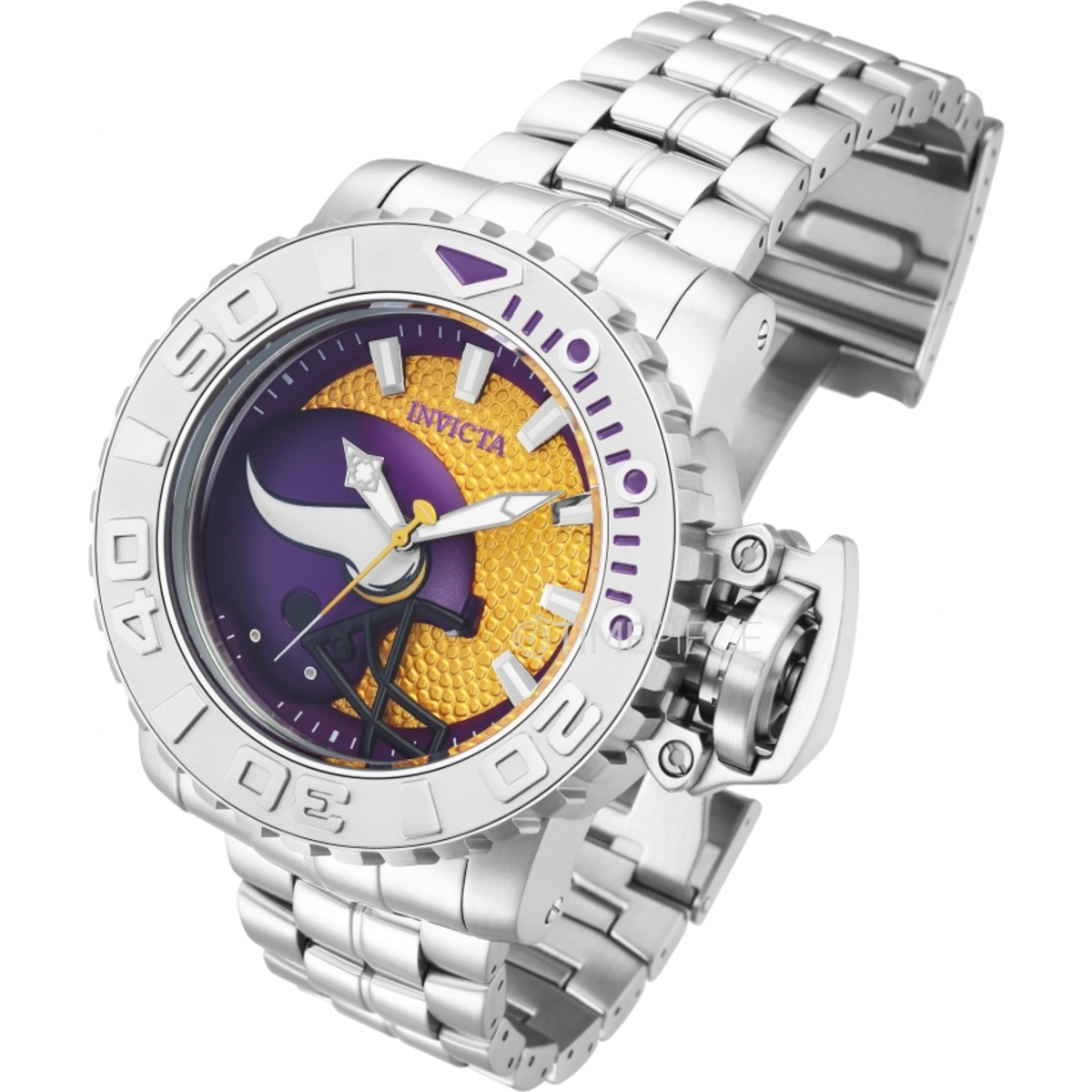 Invicta NFL Minnesota Vikings Purple Dial Men's Watch 35868 886678439034 -  Watches, NFL - Jomashop