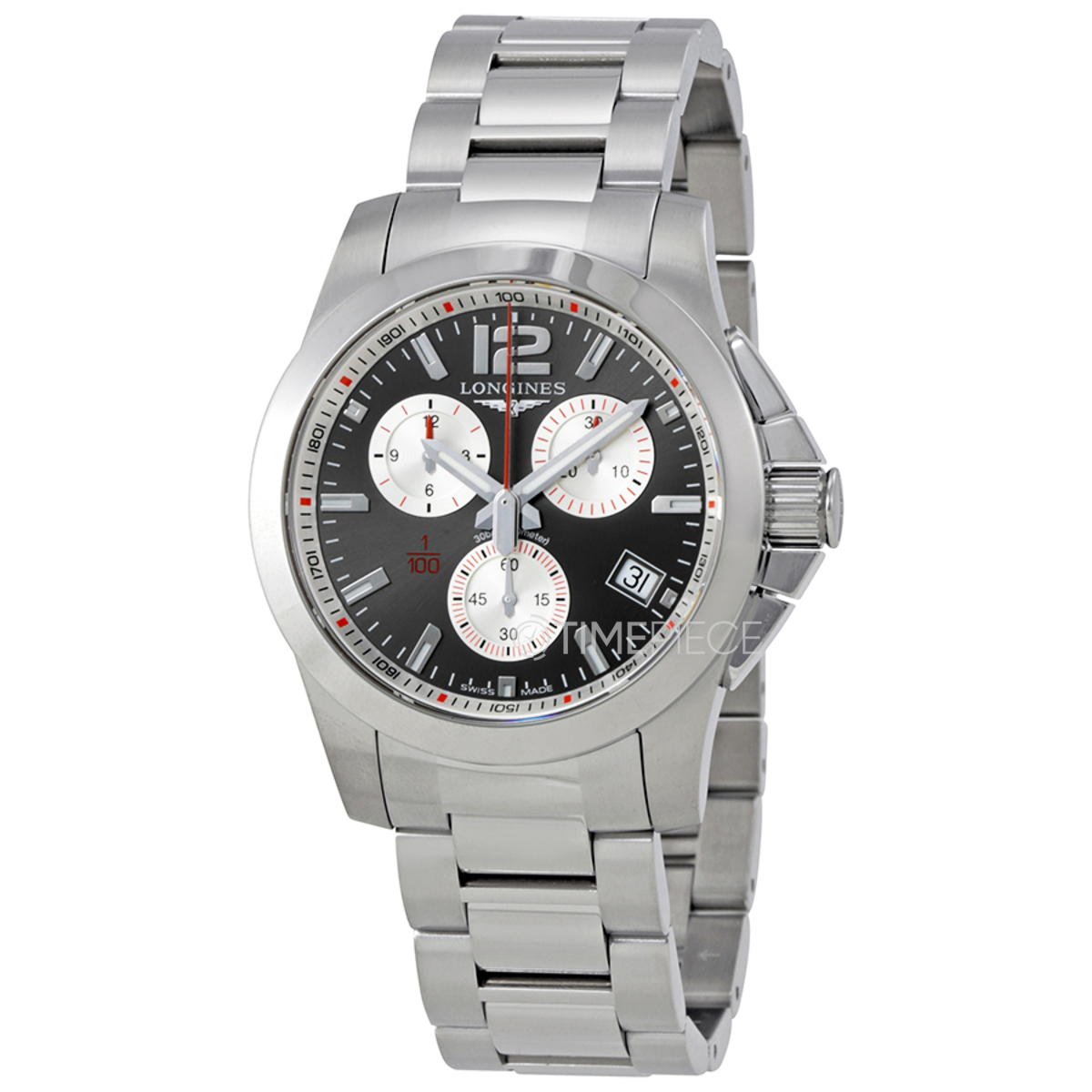 Longines Conquest Chronograph Grey Dial Men's Watch - L3.700.4.79.6