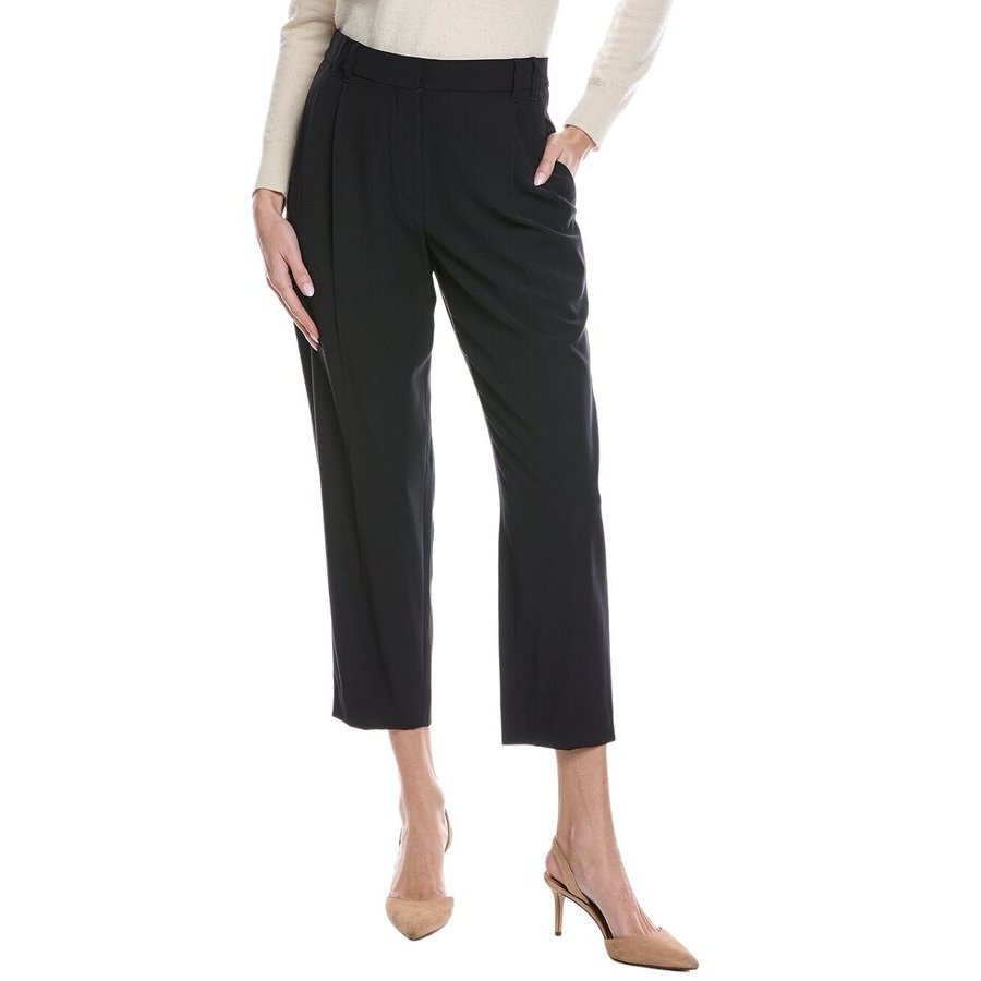 Brunello Cucinelli Wool-Blend Cropped Trousers — Black