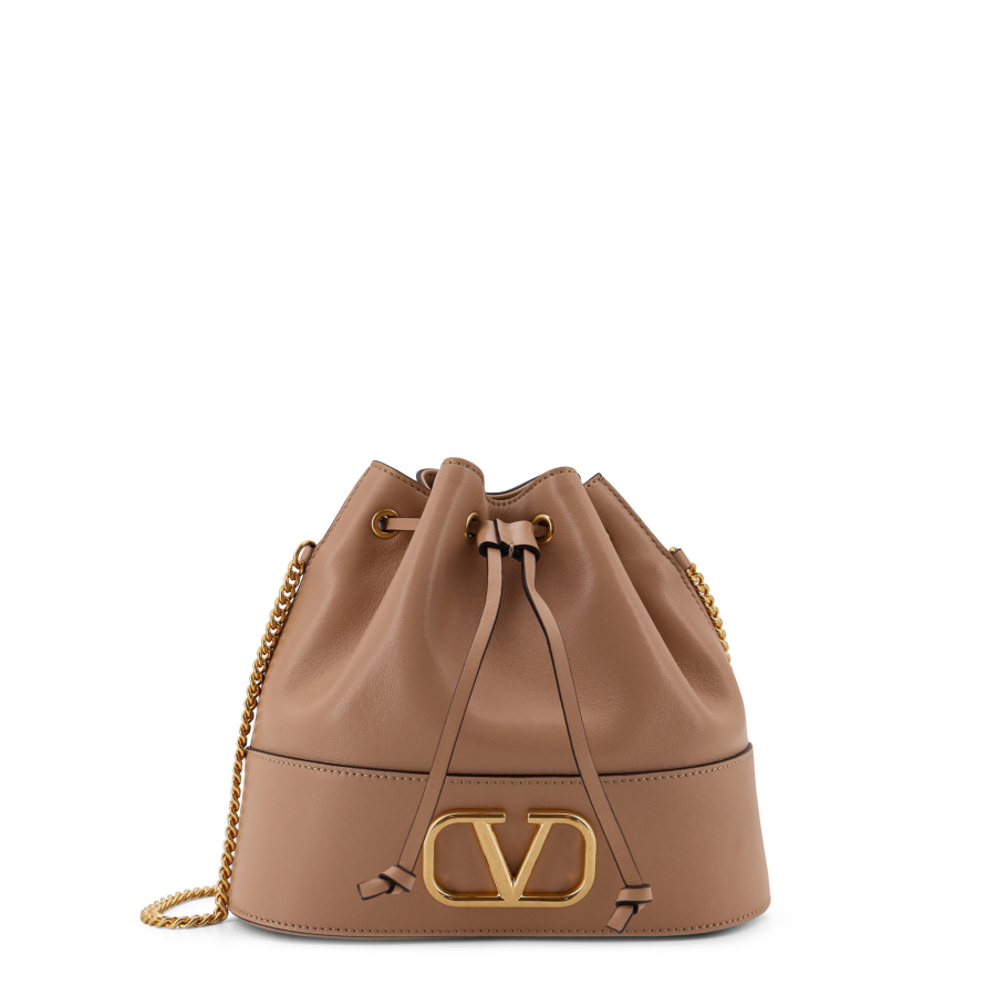 Valentino Garavani Leather Bucket Bag With Vlogo Signature