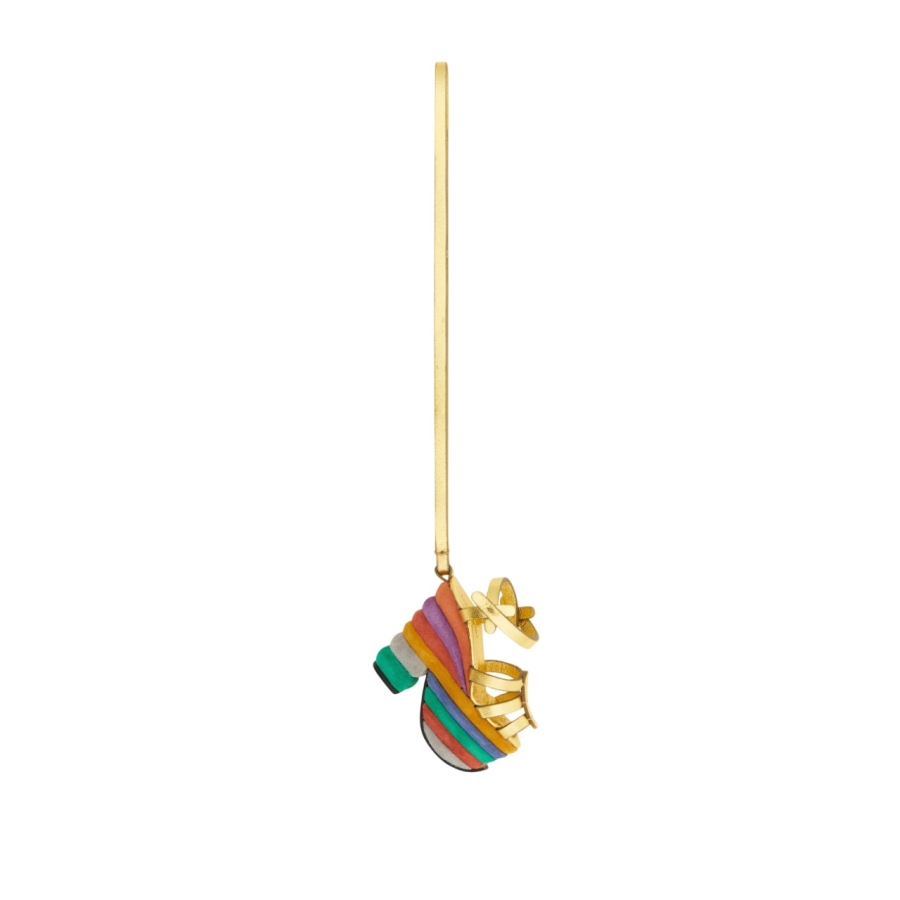 Ferragamo Mini Rainbow Lucky Charm Keychain