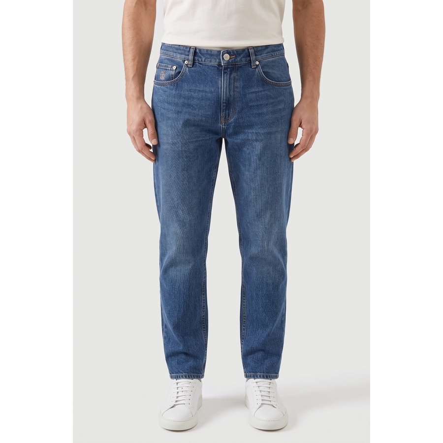 Brunello Cucinelli Medium Blue Traditional Jeans