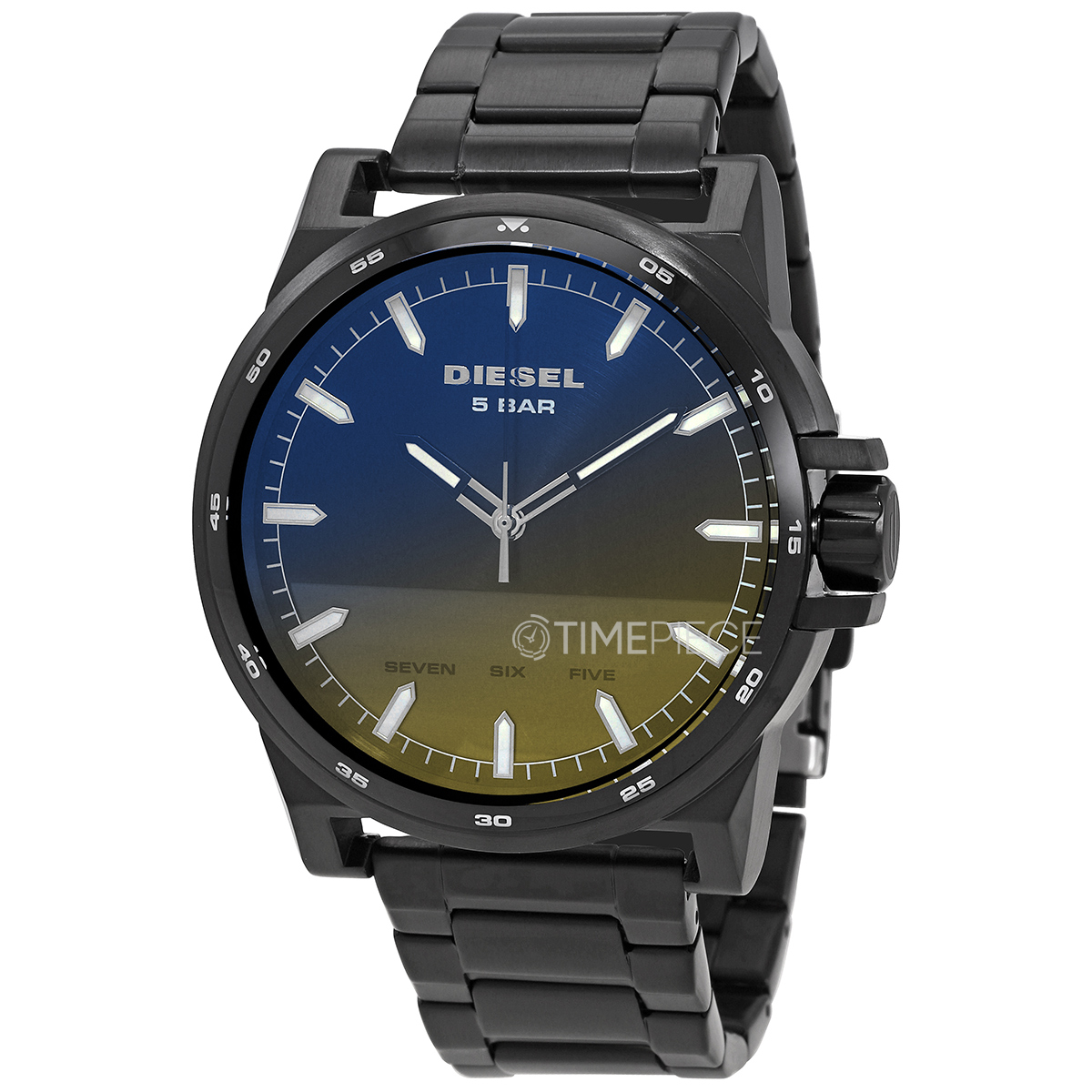 Diesel D-48 Quartz Black Dial Mens Watch DZ1913