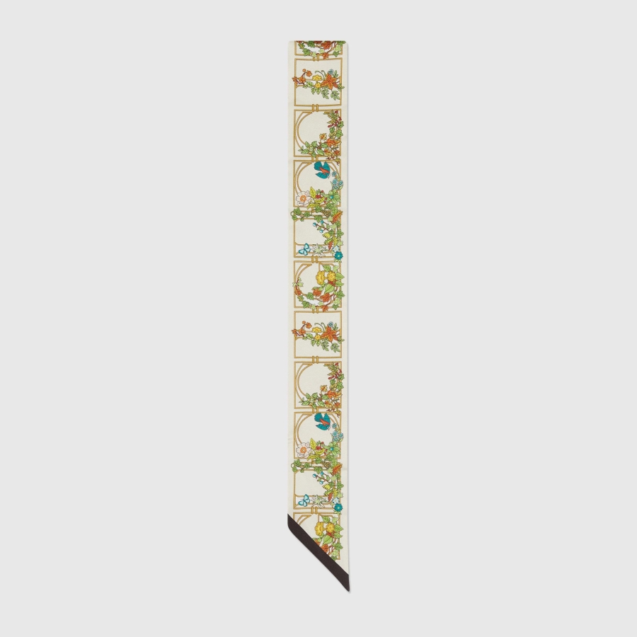 Gucci Printed Silk Ribbon