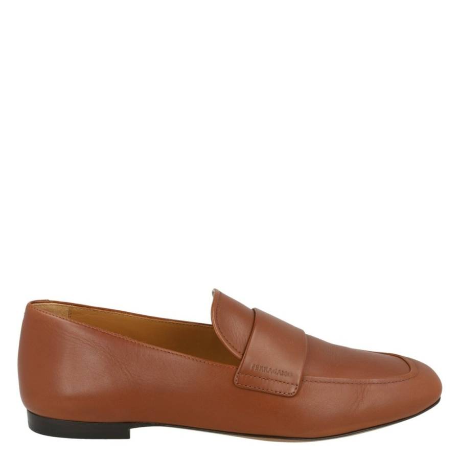 Ferragamo Gedeone Leather Saddle Loafers