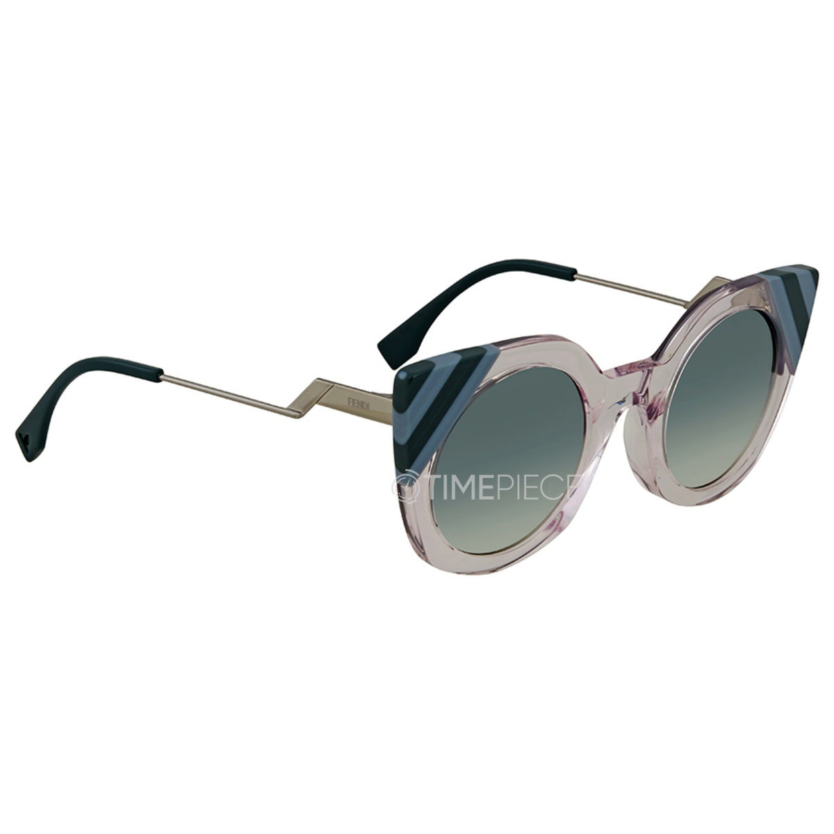 Fendi Waves Light Green Gradient Cat Eye Ladies Sunglasses FF 0240