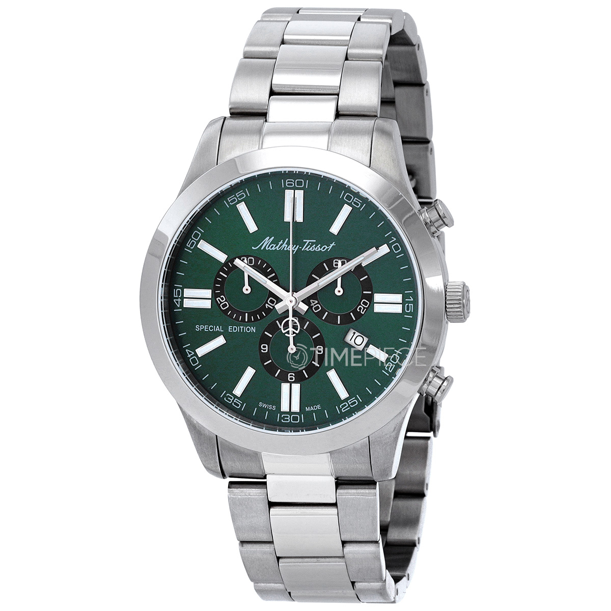 Mathey-Tissot Mathy I Jumbo Chrono Chronograph Quartz Green Dial Mens ...