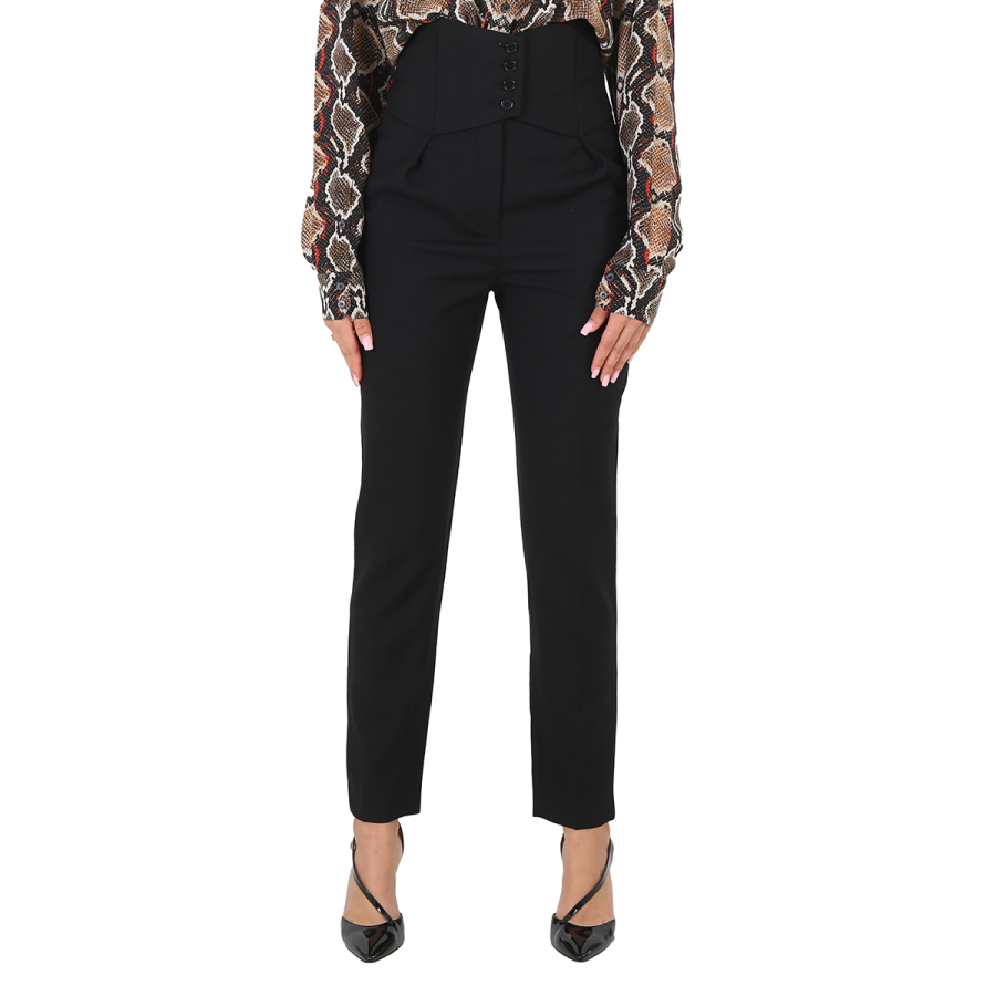 Saint Laurent High-waist Pleated-detail Trousers