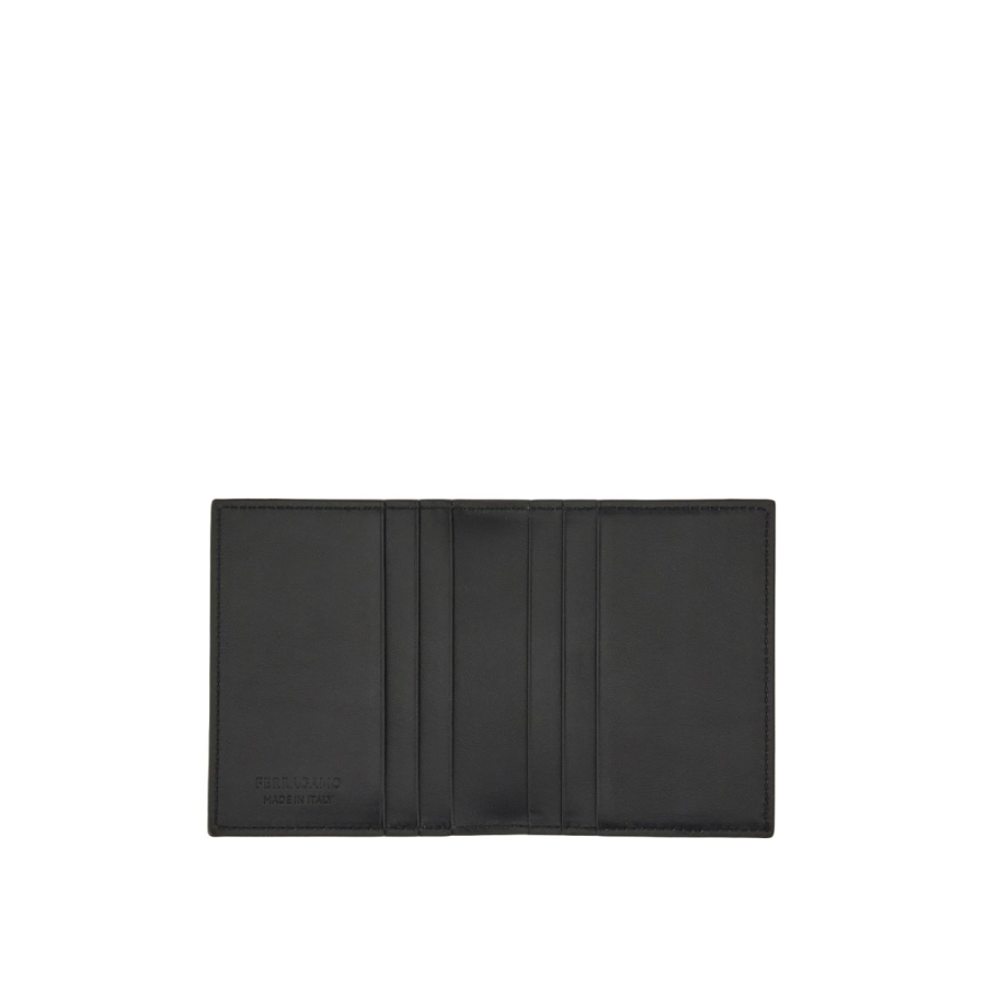Ferragamo Dual Tone Effect Calfskin Credit Card Holder