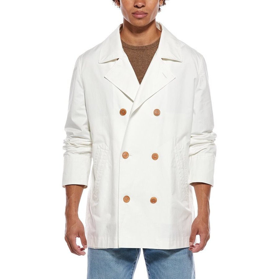 Brunello Cucinelli Off White Double Breasted Jacket