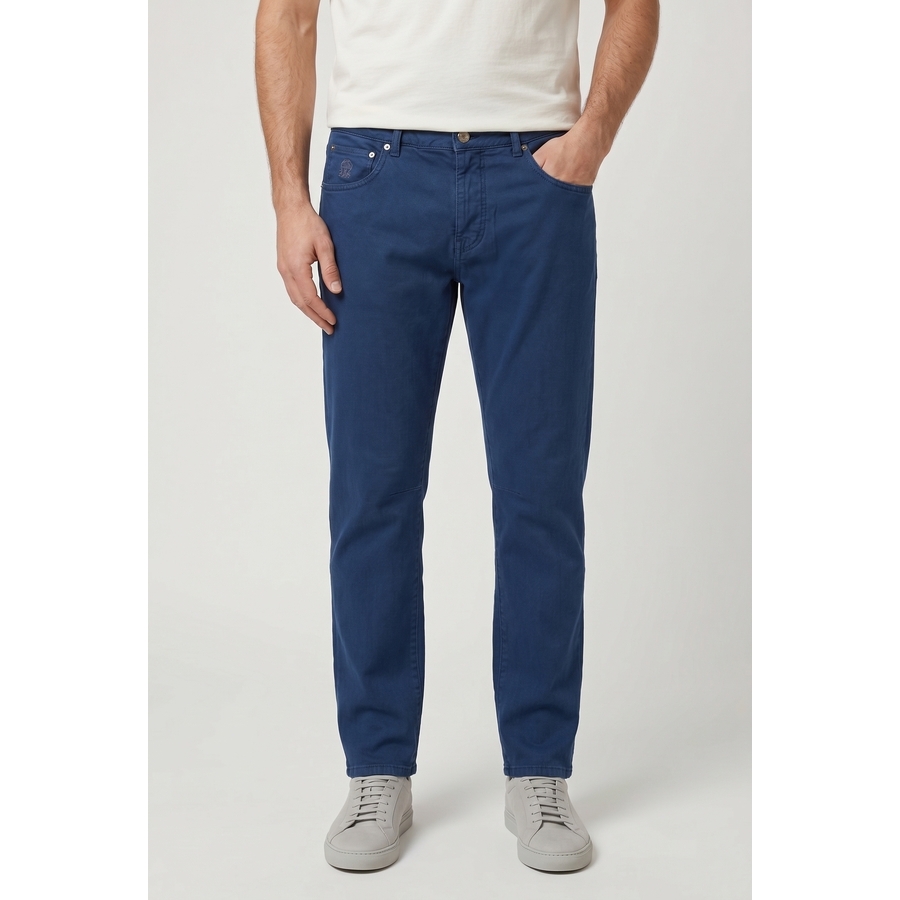 Brunello Cucinelli Blue Leisure Fit Trousers