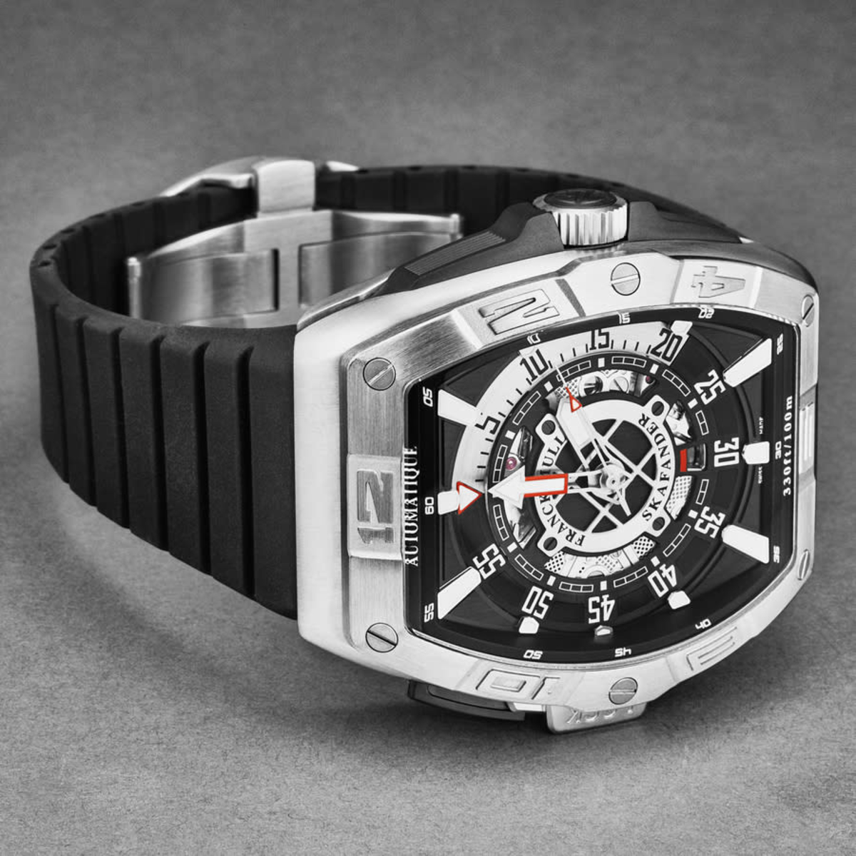 Franck Muller SkaFander Automatic Black Dial Mens Watch 46SCSKFBLKWHT
