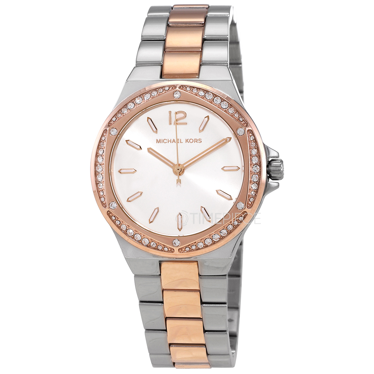 Michael Kors Lennox Quartz Crystal White Dial Two-tone Ladies