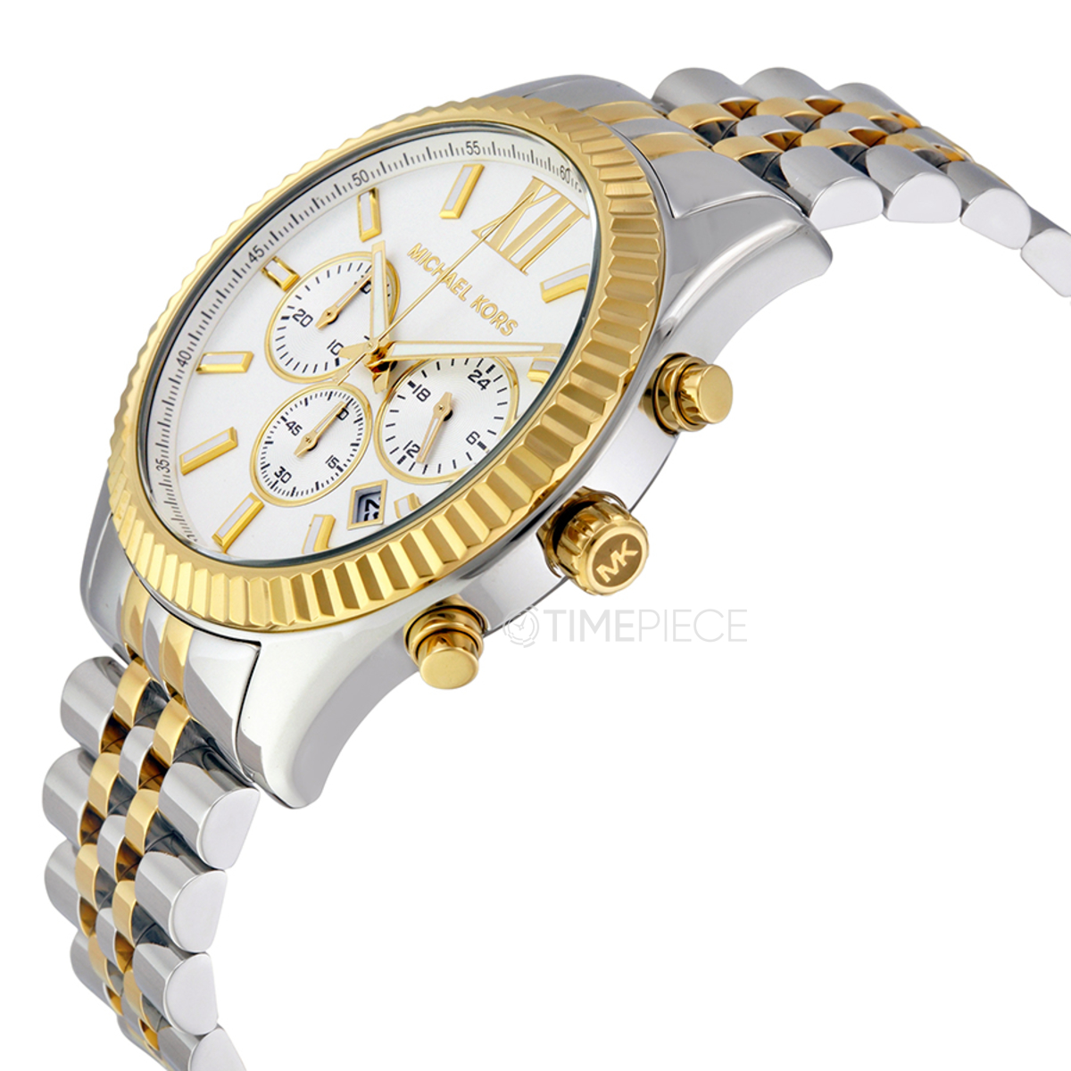 Michael Kors Lexington Chronograph White Dial Mens Watch MK8344