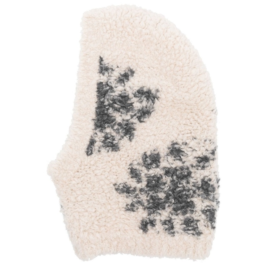 Brunello Cucinelli Womens Off White Textured Floral Knit Hat