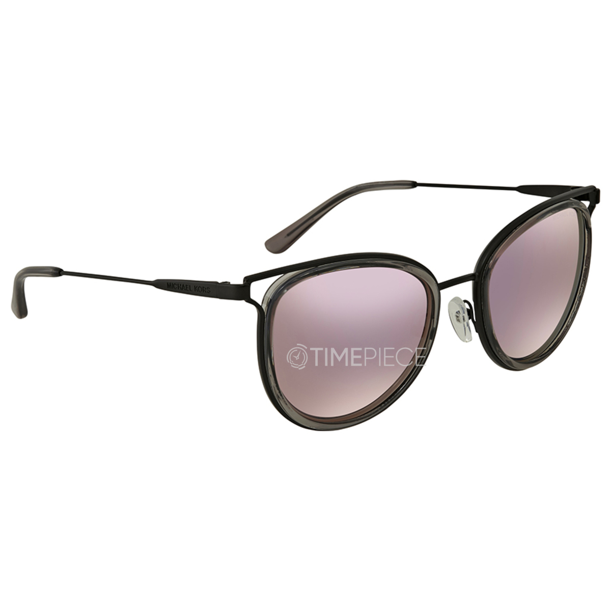Michael Kors Havana Lilac Mirror Round Ladies Sunglasses Mk1025 12025r 52