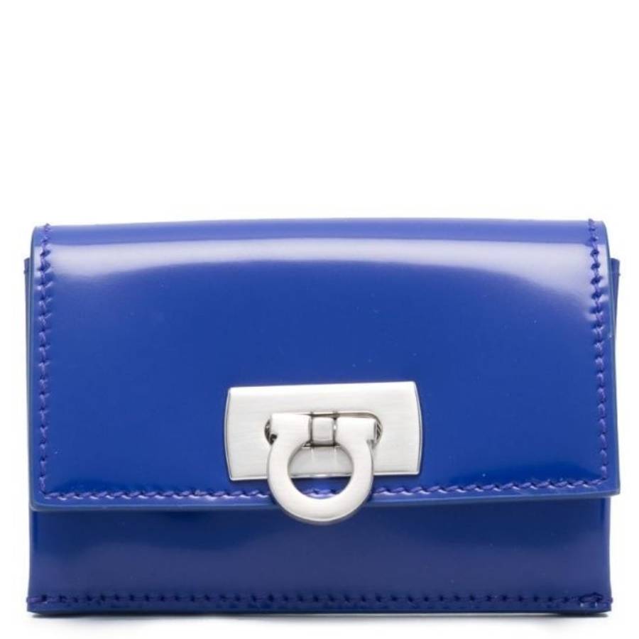 Salvatore Ferragamo Card Case With Gancini Clasp