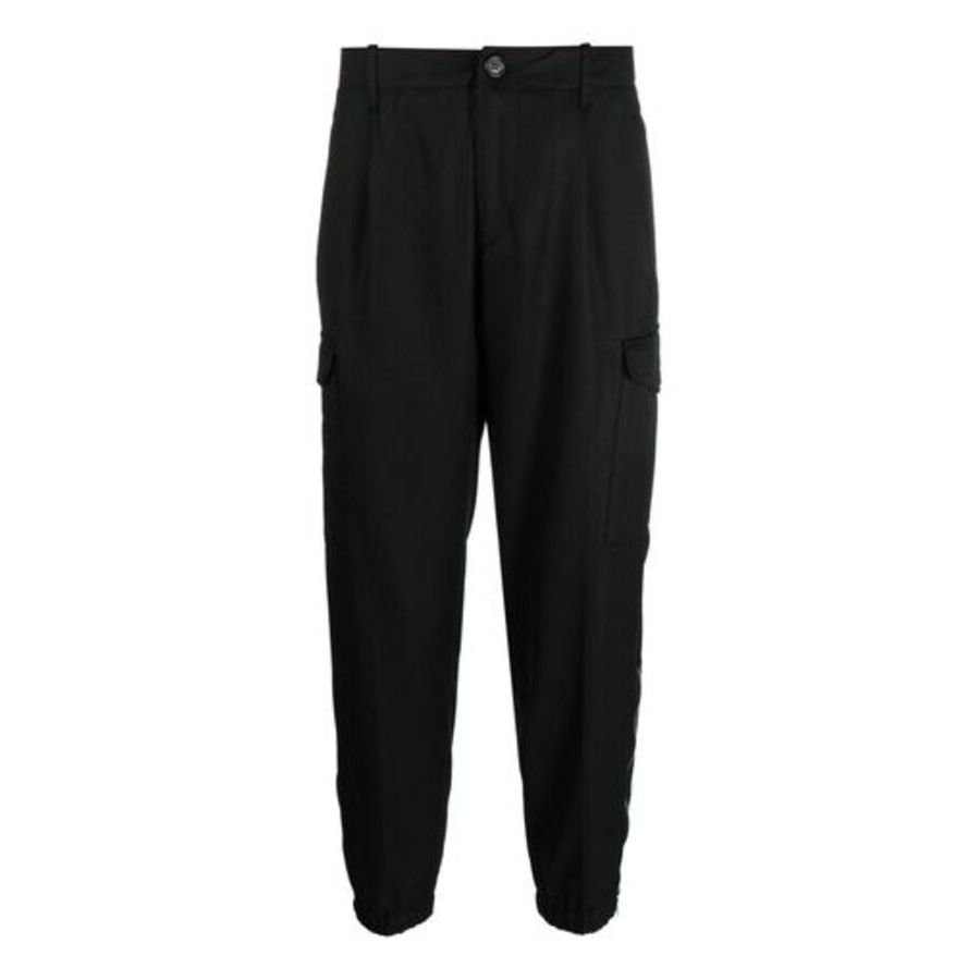 Brunello Cucinelli Wool Relaxed Cargo Pants — Black