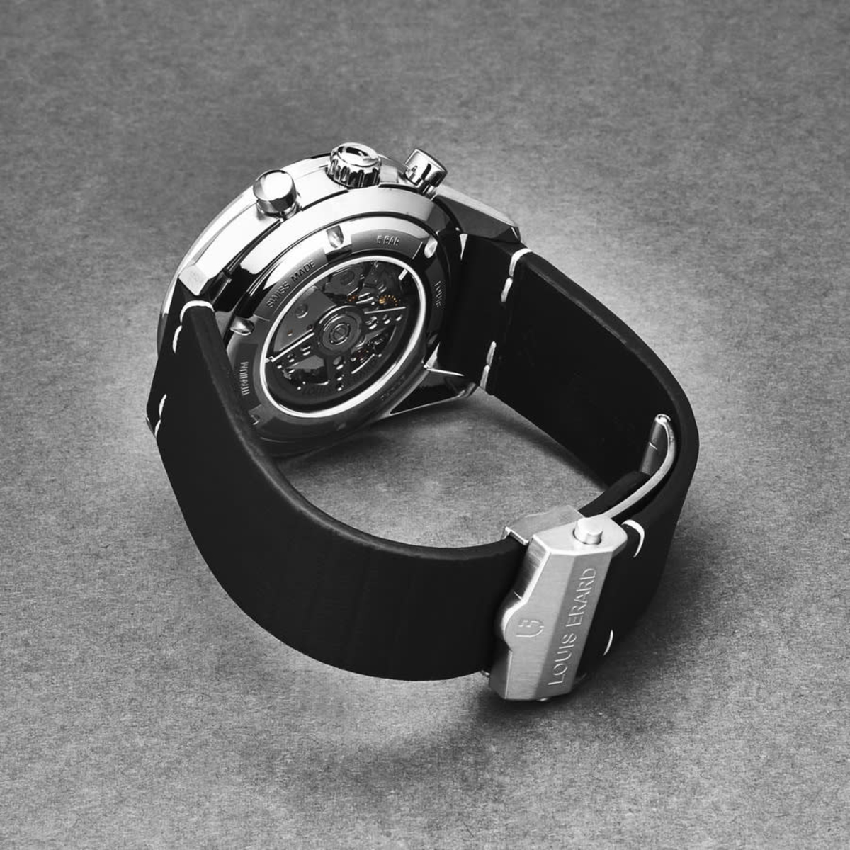 Louis Erard 7750 Automatic Chronograph Dial Movement Hands Bezel Men Watch
