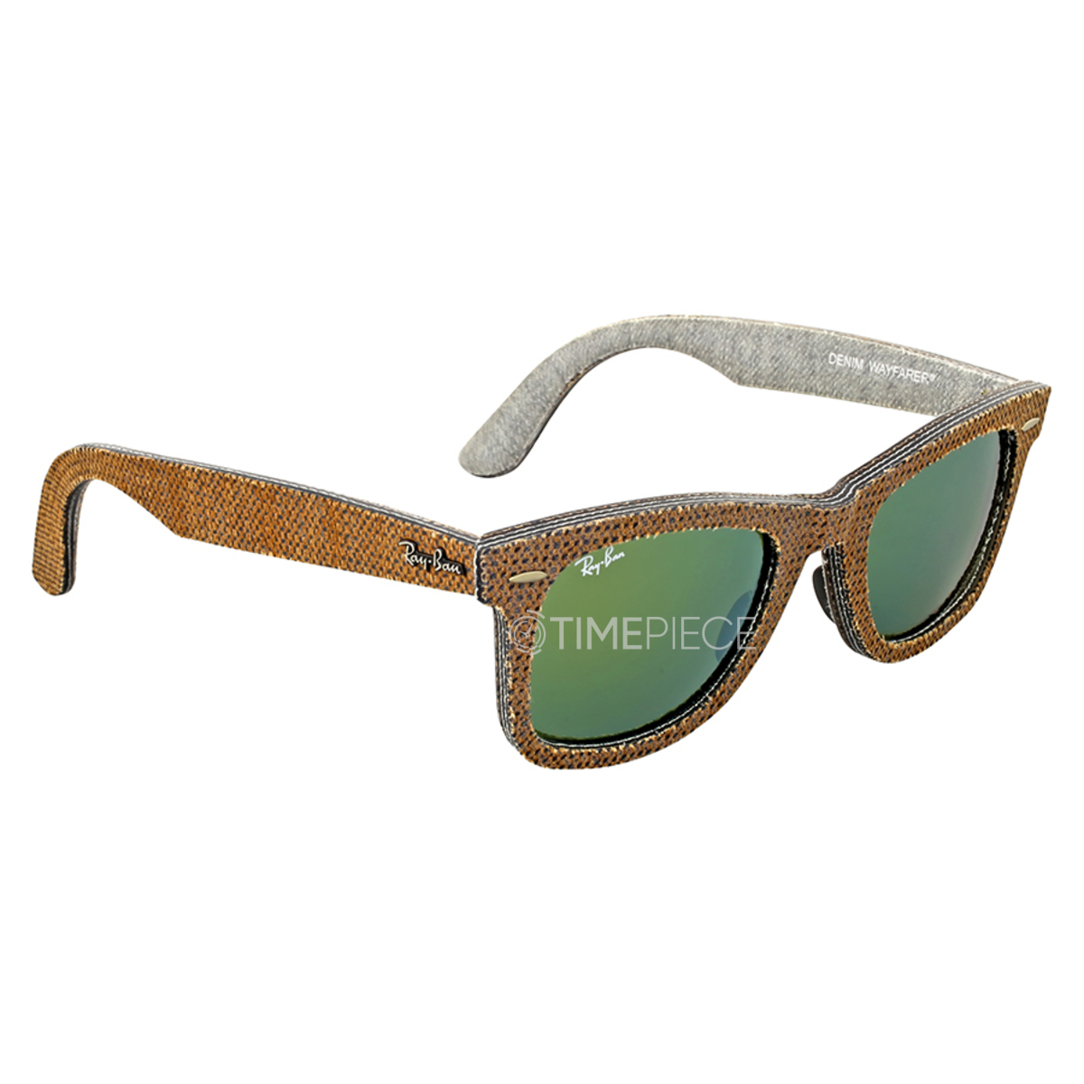 Ray-Ban Original Wayfarer Denim Green Mirror Sunglasses RB2140 11912X 50