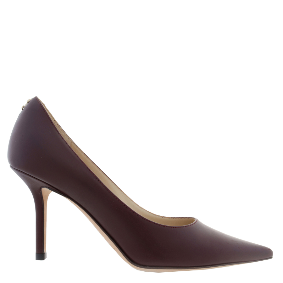 Jimmy Choo Womens Love 85 Burgundy Pump Heels, Brand Size 34.5 ( US Size 4.5 )