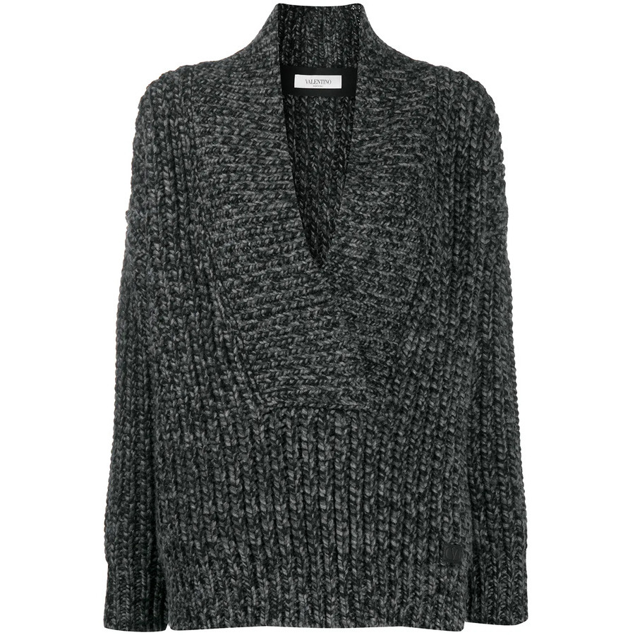 Valentino Garavani Oversized Melange-Knit Jumper