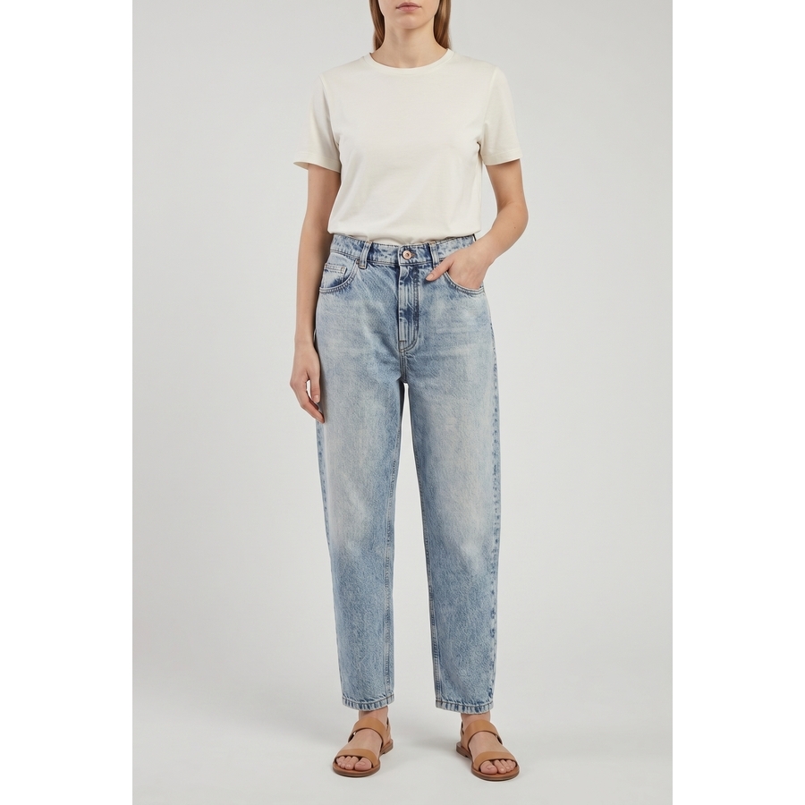 Brunello Cucinelli Wolight Blue Relaxed Trousers