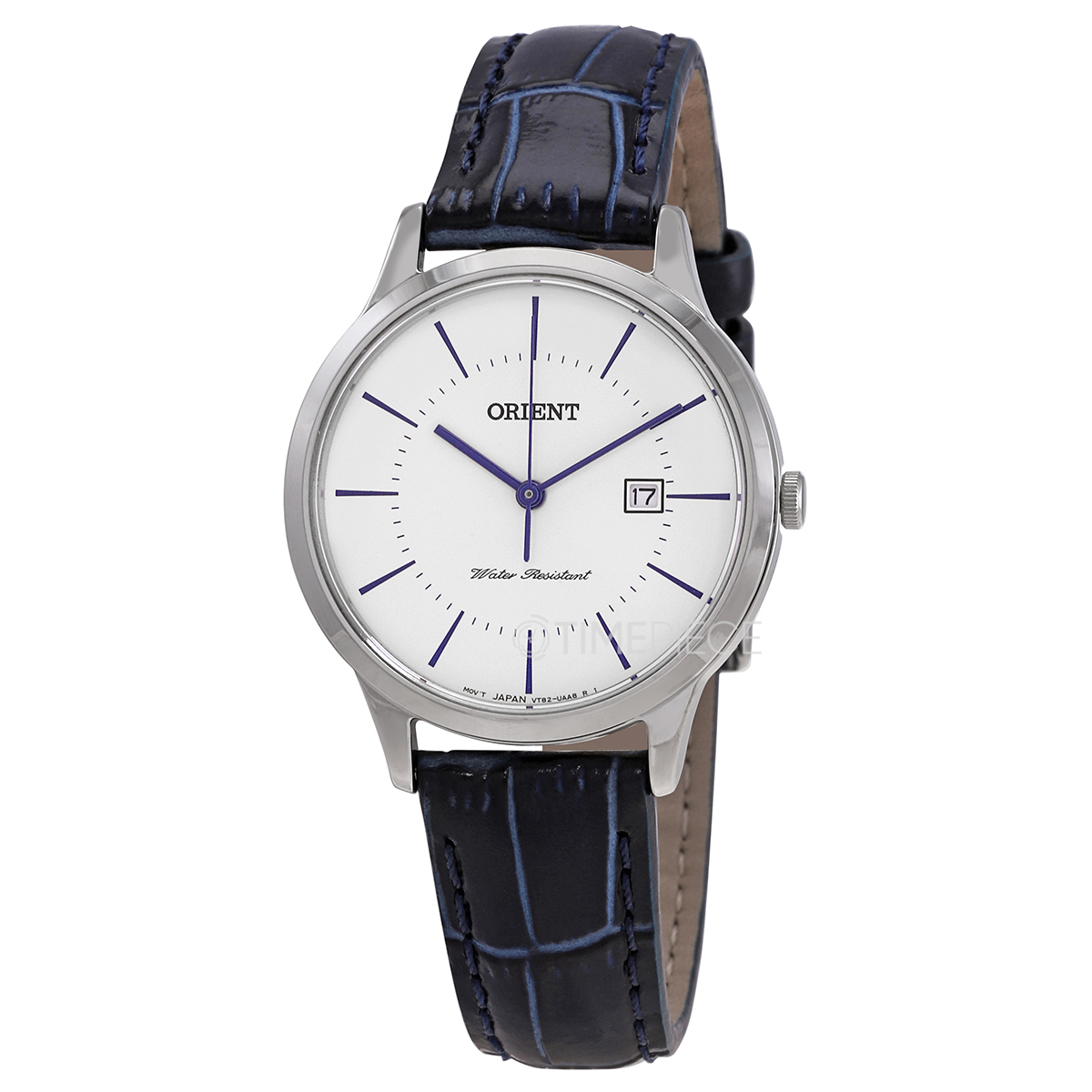 Orient Quartz White Dial Blue Leather Ladies Watch RF-QA0006S10B